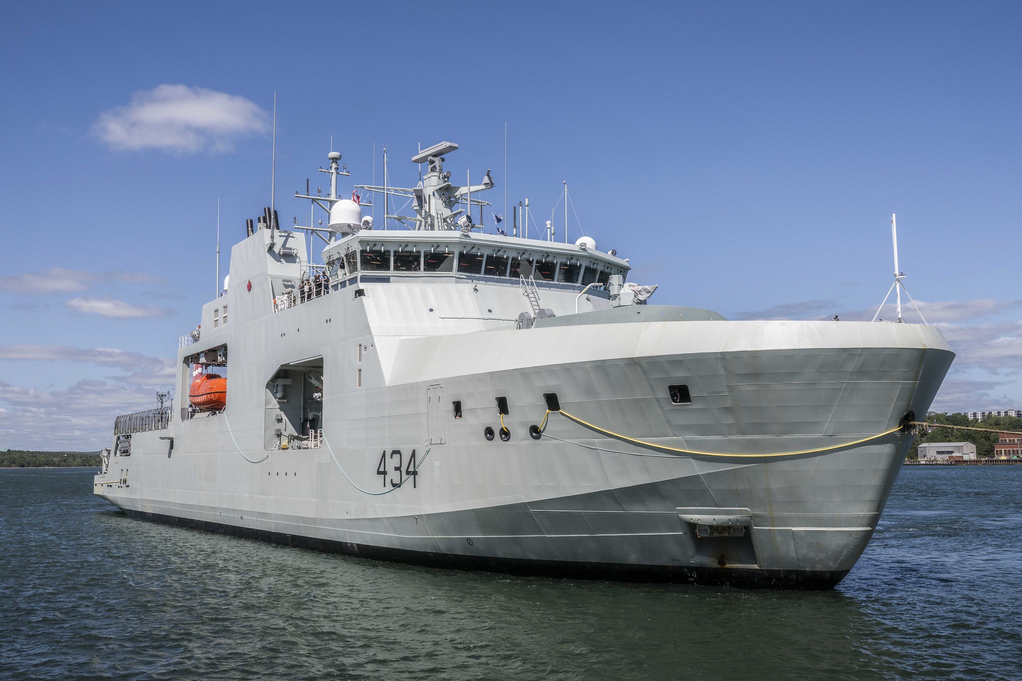 Acceptance Ceremony and cold move of the future HMCS FRÉDÉRICK ROLETTE, at HMCS Dockyard in Halifax Nova Scotia on 29 August 2024