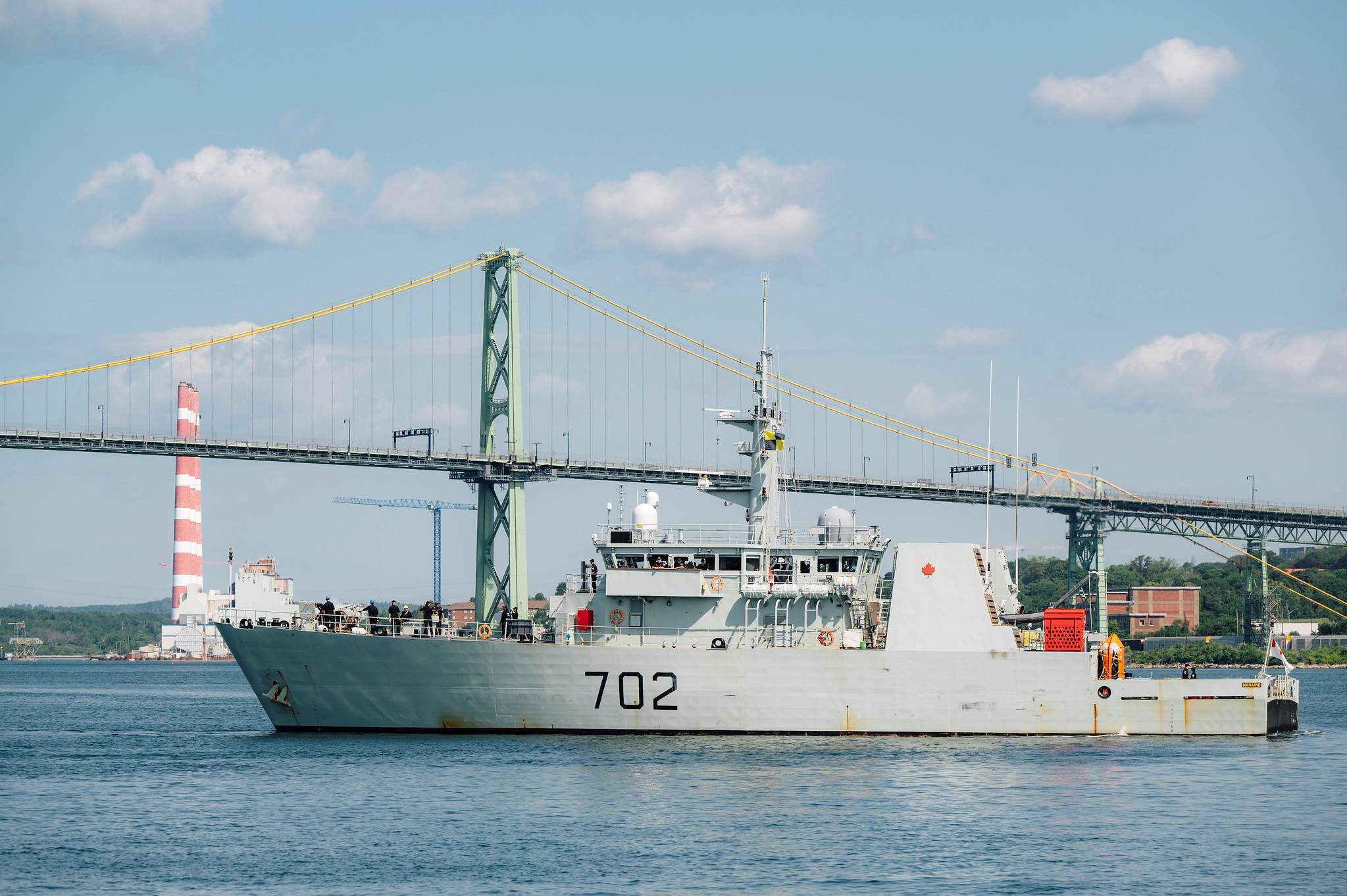 HMCS Nanaimo departs Halifax, Nova Scotia for duties with Standing NATO Mine Countermeasures Group One, July 16, 2026. Photo: Master Corporal Bennett, Formation Imaging Services.