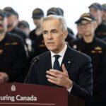 Prime Minister Mark Carney makes an announcement aboard HMCS Margaret Brooke at HMC Dockyard Halifax, in Halifax on Thursday, March 26, 2026. PHOTO: DARREN CALABRESE, THE CANADIAN PRESS Credit: The Canadian Press