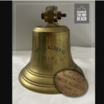HMCS Alberni ship's bell and builder's plate.