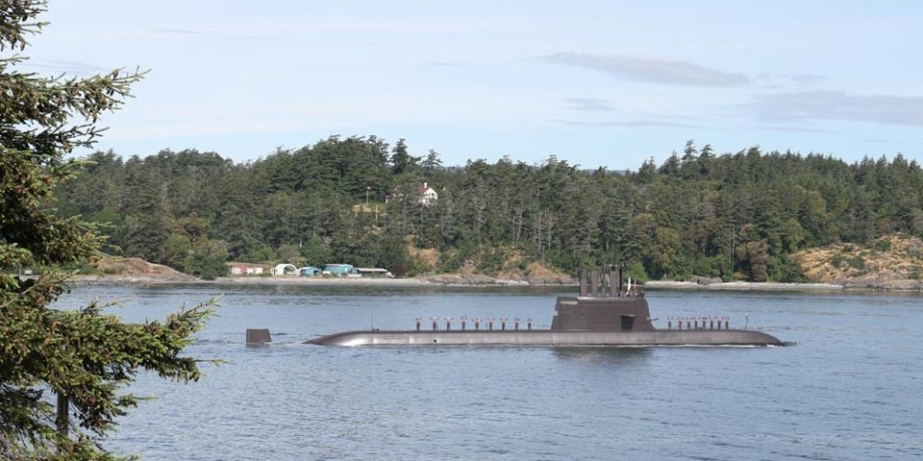 A Republic of Korea Navy KSS-III #submarine built by Hanwha Ocean arrived at CFB Esquimalt after a 14,000+ km voyage from South Korea.