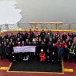 The crew of CCGS Louis S. St-Laurent at the North Pole.