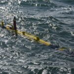 Light Autonomous Underwater Vehicle being retrieved during Mine Counter Measures Exploratory Hunting during Operation REASSURANCE, Exercise NORTHERN VIKING 25 August 2026. (Sailor 1st Class Ryce, Canadian Armed Forces Photo)