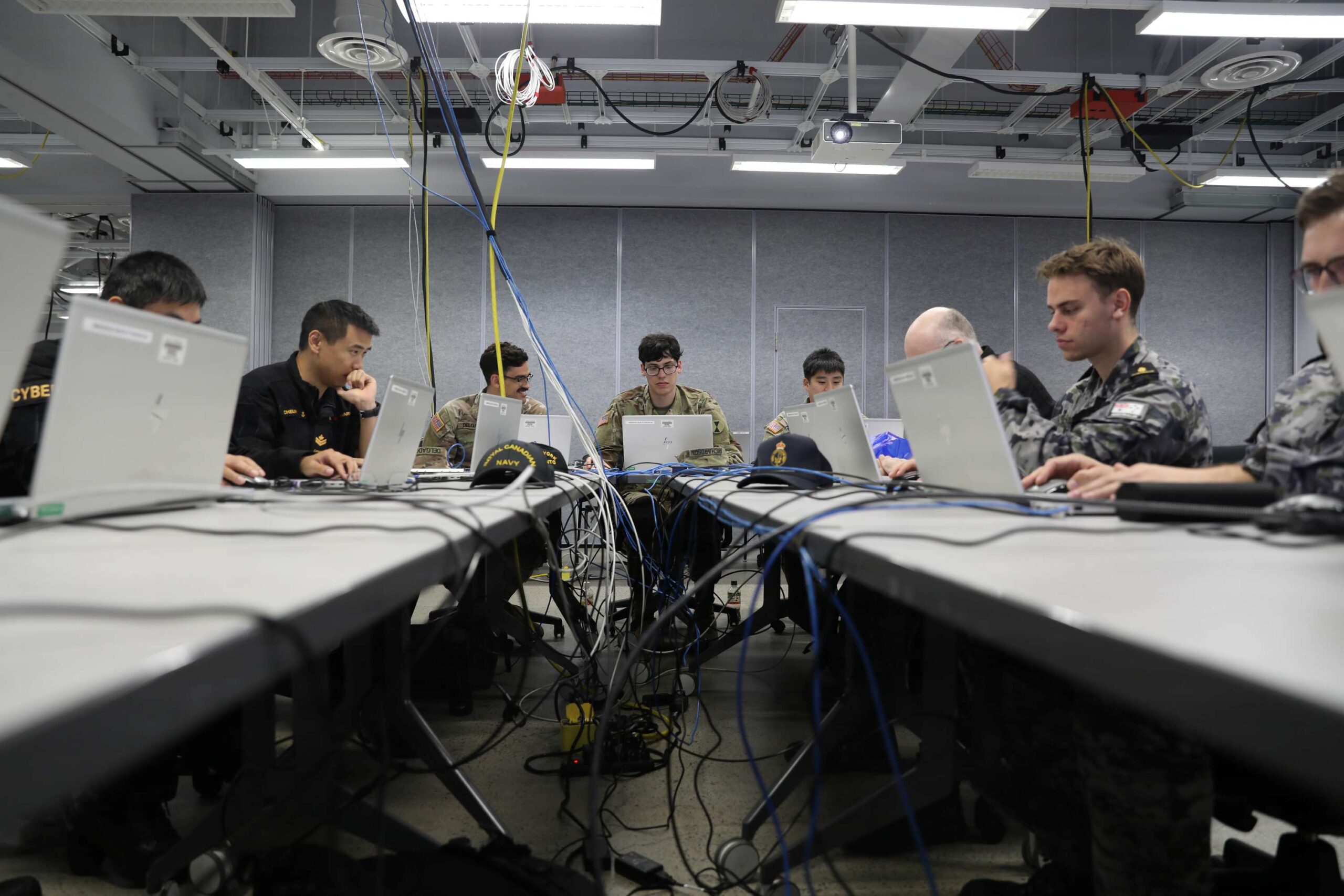 U.S., Canadian and Australian military personnel participate in a cyber exercise at Sagami Depot, Japan, Oct. 22, 2026. (U.S. Army photo by Sgt. 1st Class Dustin Reetz)